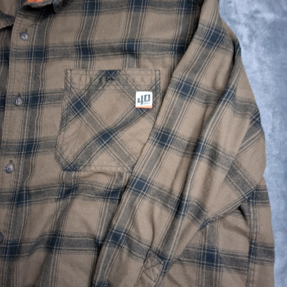 Mens 3XL 40 Grit Duluth‎ Trading Shirt long sleeve 40 Grit Brown Plaid - Picture 5 of 13